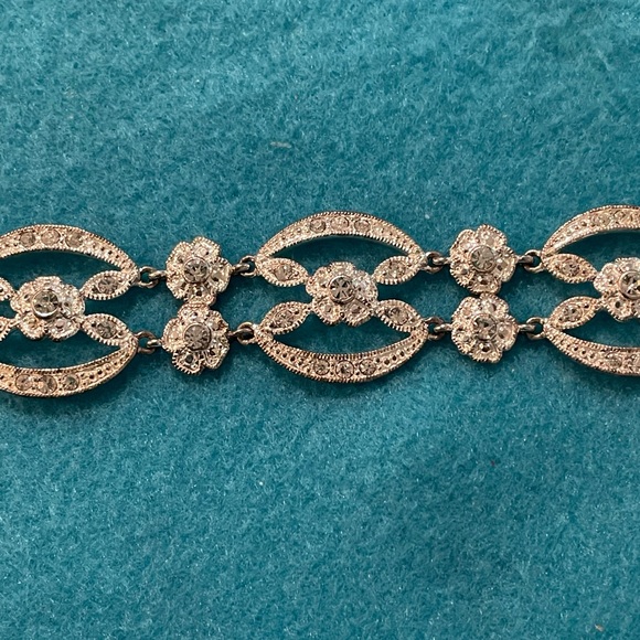 Vintage Pave Set Rhinestone Bracelet - Picture 2 of 12
